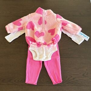💗Carters Baby 3 Pc Heart Set (3M)💗 Buy 1, Get 1 Free🩷